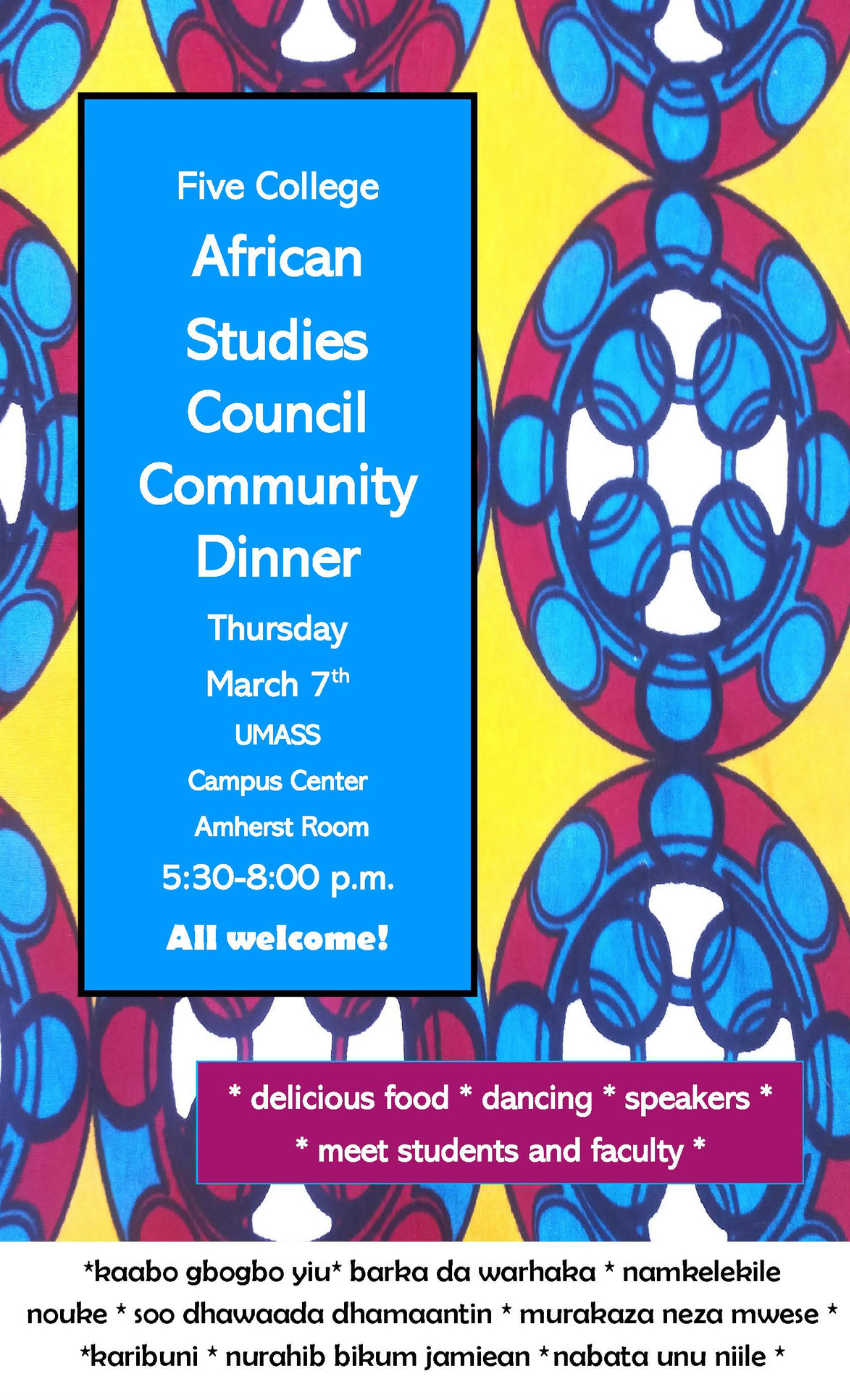 Five College African Studies Community Council Dinner
