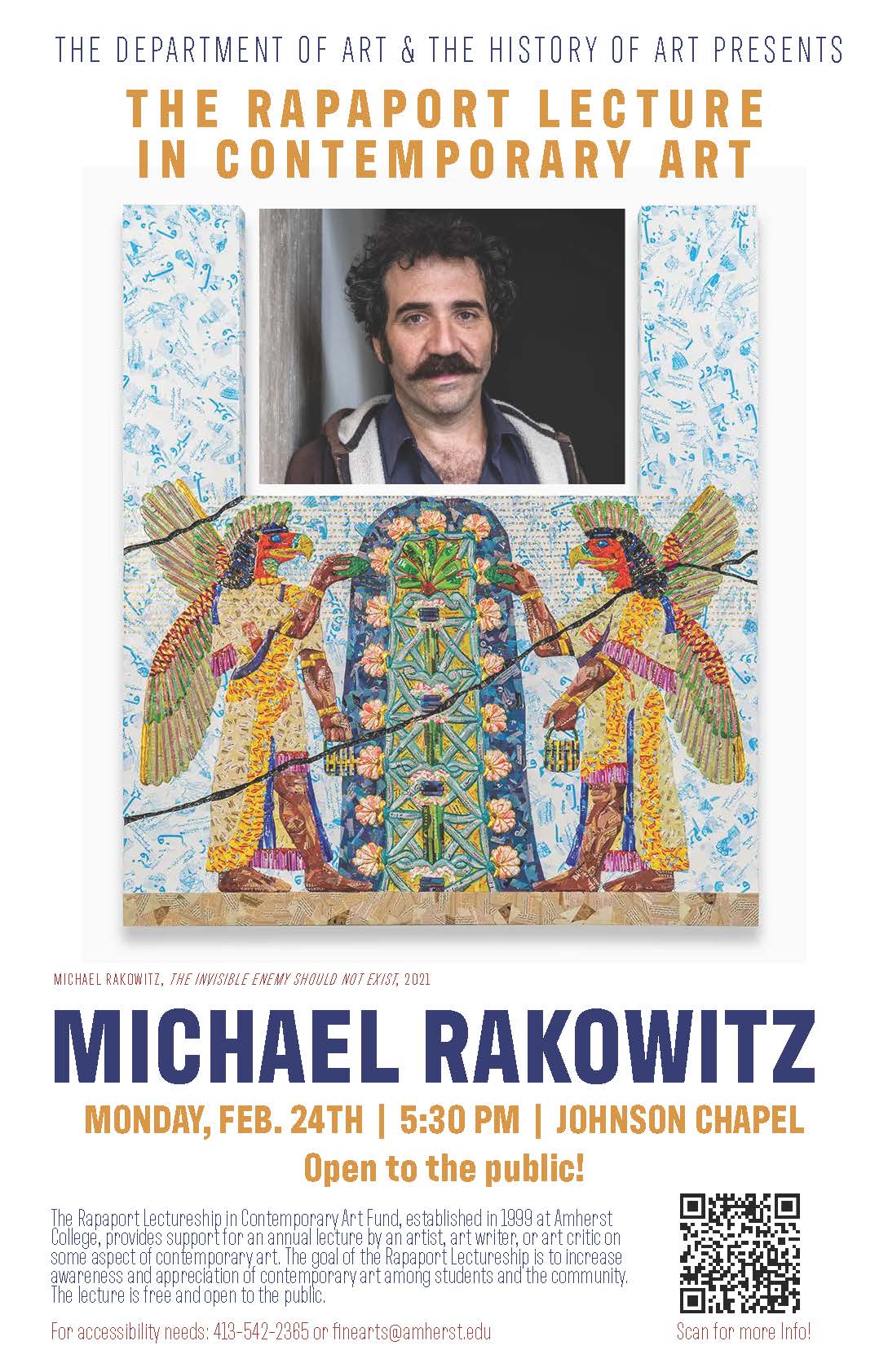 Poster for the Rapaport Lecture - Michael Rakowitz
