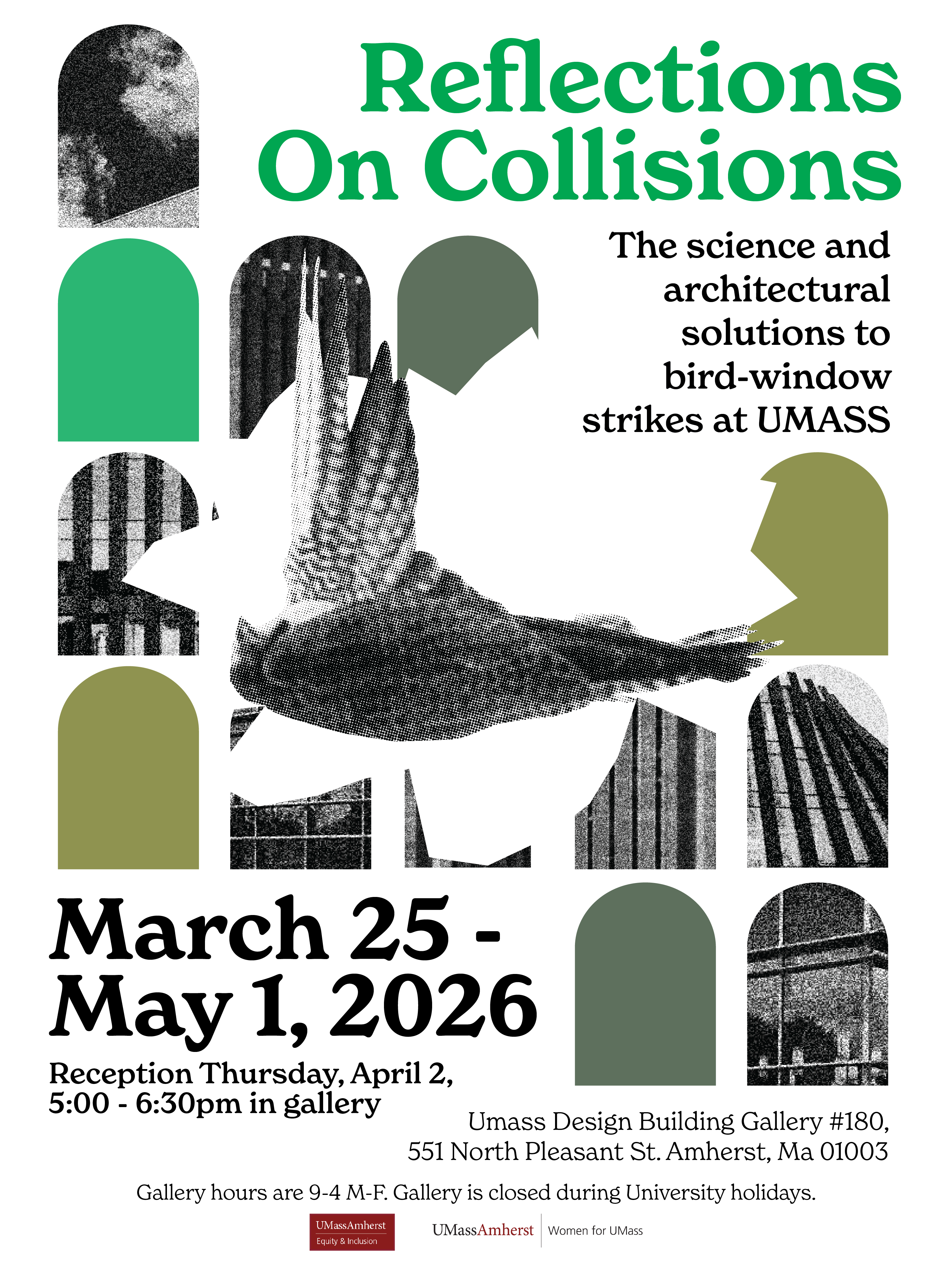 Poster for Reflections on Collisions Gallery Exhibition