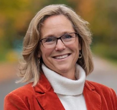 woman looking into camera