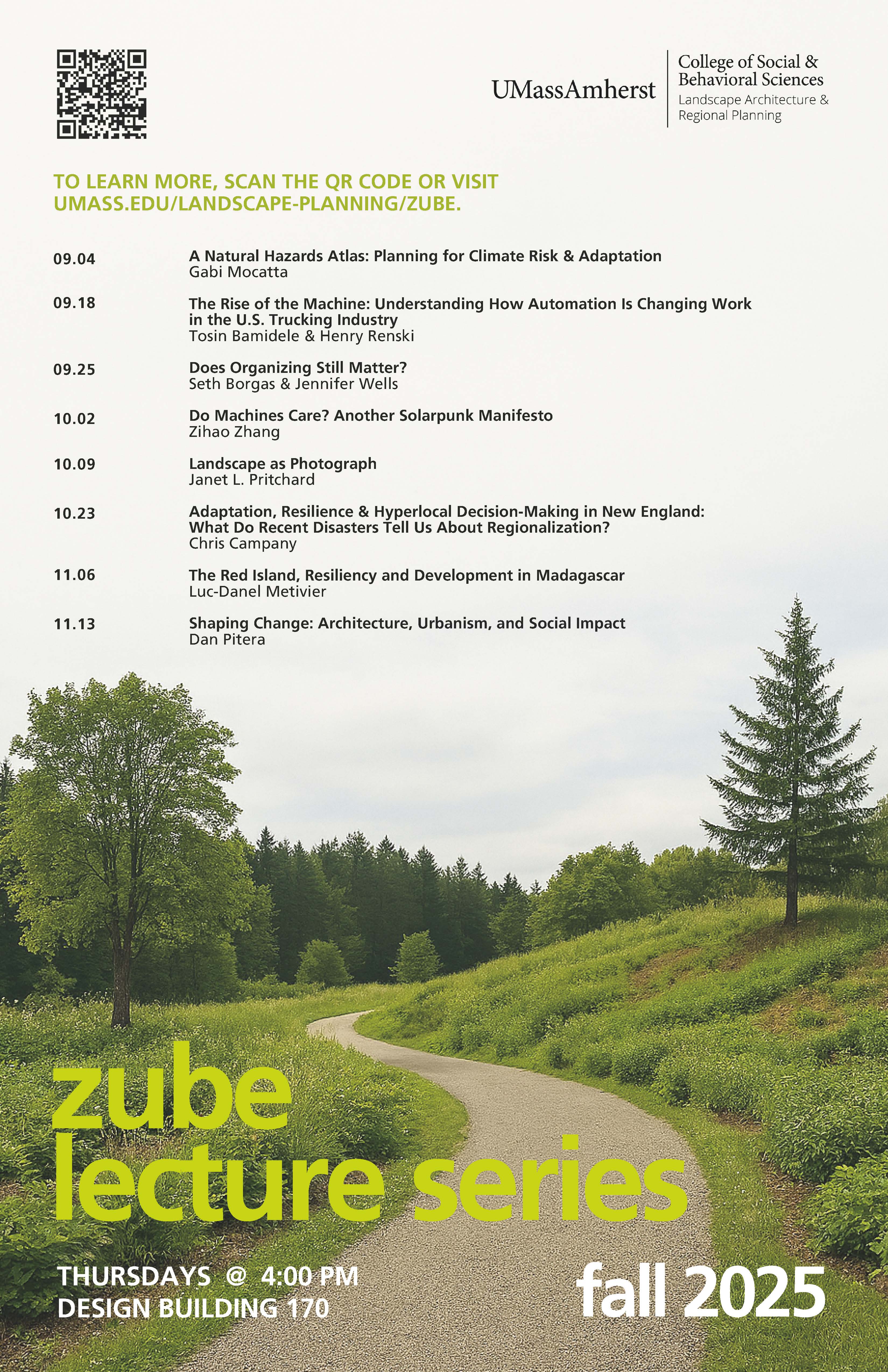 Zube Lecture Series Poster Fall 2025