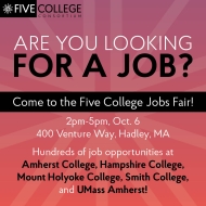 graphic image for Five College Jobs Fair