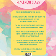 Poster for Modern and Contemporary Placement class in pastel pink, yellow, and blue